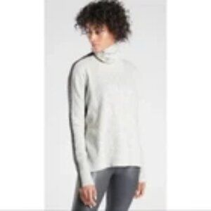 Athleta Transit Colorblock Turtleneck Sweater Wool Blend XXS